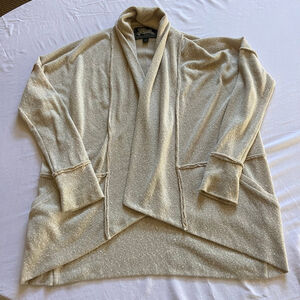 Roots Oversized Slouchy Tan Cardigan Size Large